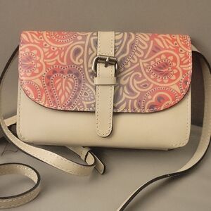 Patricia Nash Cream and Pink Crossbody Bag
